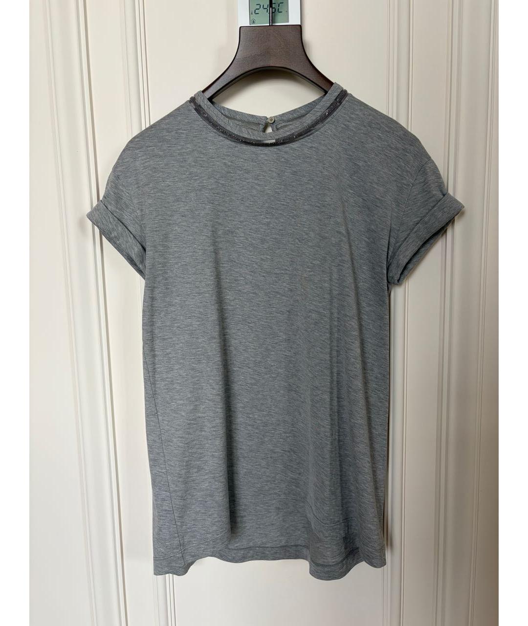 BRUNELLO CUCINELLI Серый хлопковый детская футболка / топ, фото 9