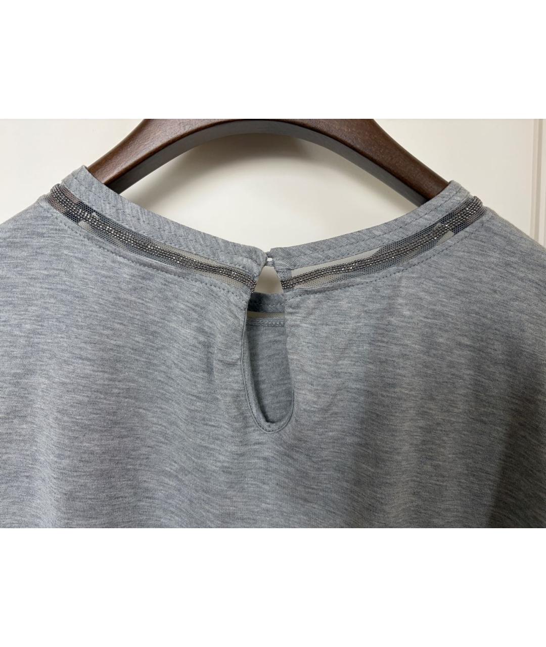 BRUNELLO CUCINELLI Серый хлопковый детская футболка / топ, фото 7