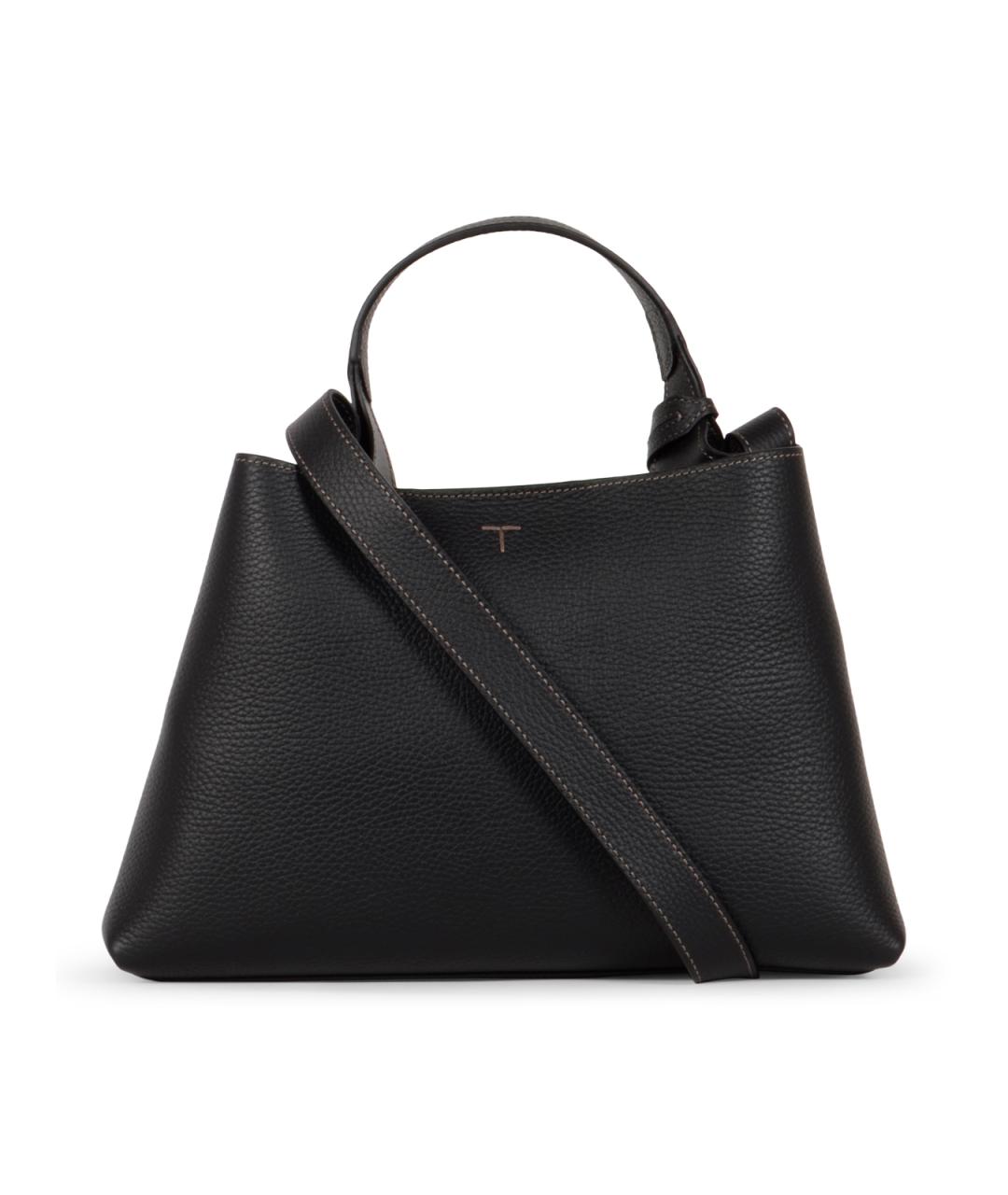 TOD'S Черная кожаная сумка тоут, фото 2