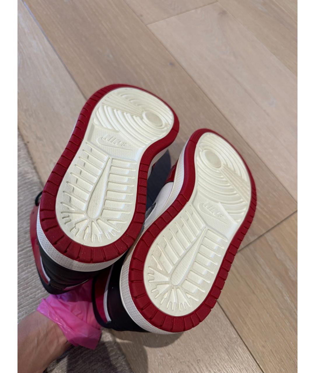 NIKE Красные кожаные кеды, фото 4