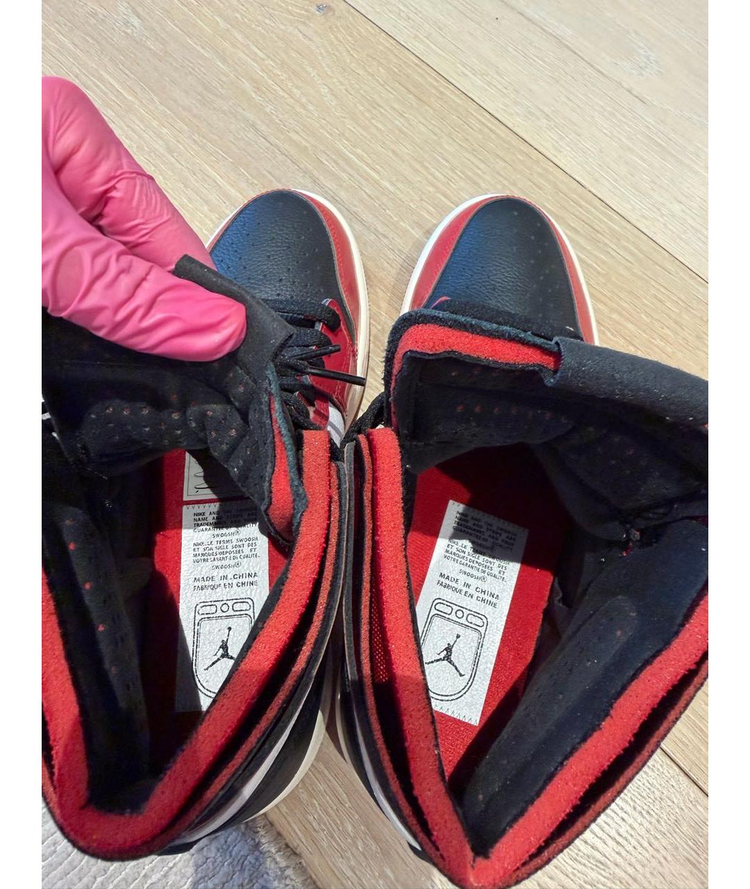 NIKE Красные кожаные кеды, фото 5