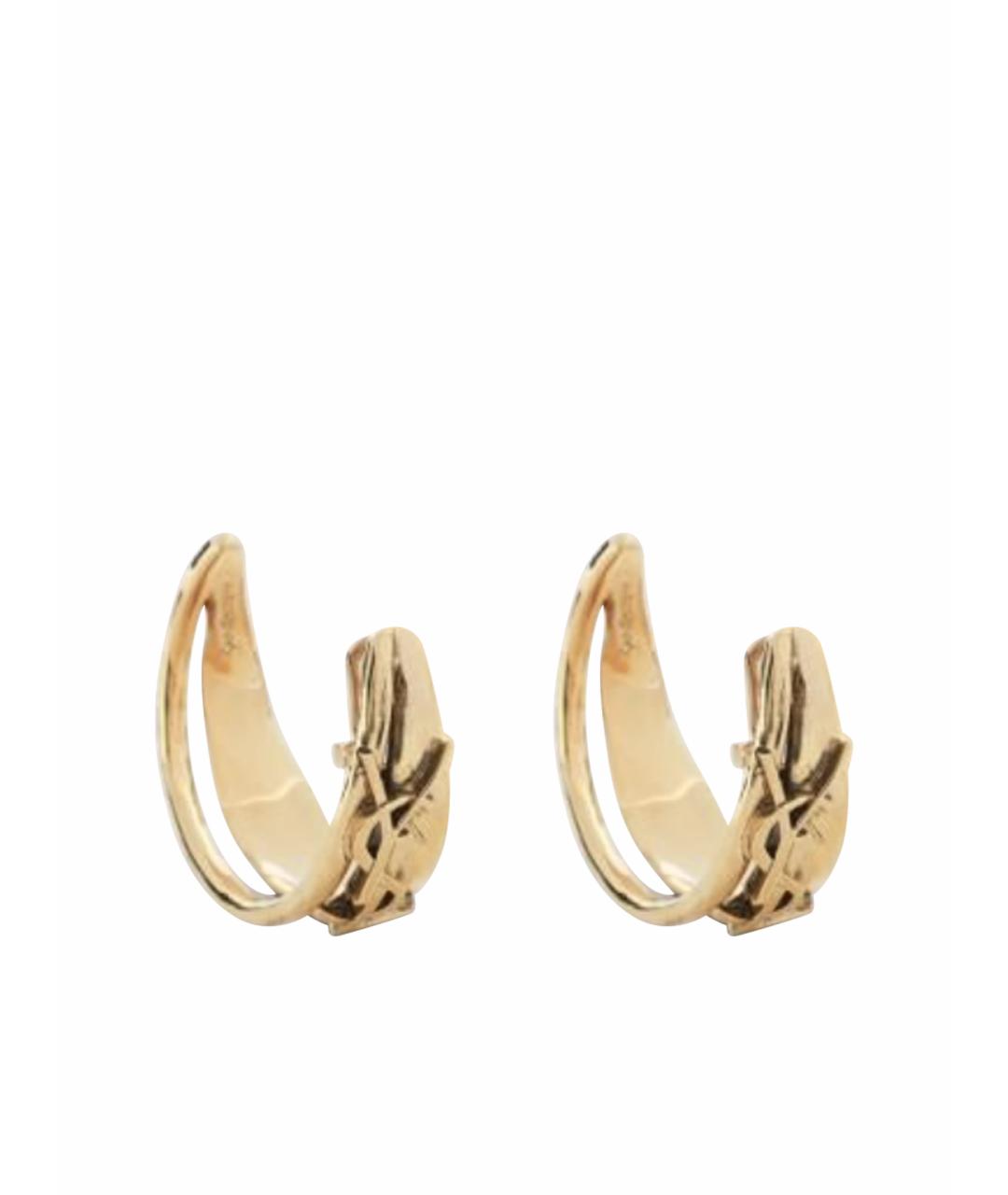 SAINT LAURENT Золотые металлические клипсы, фото 1