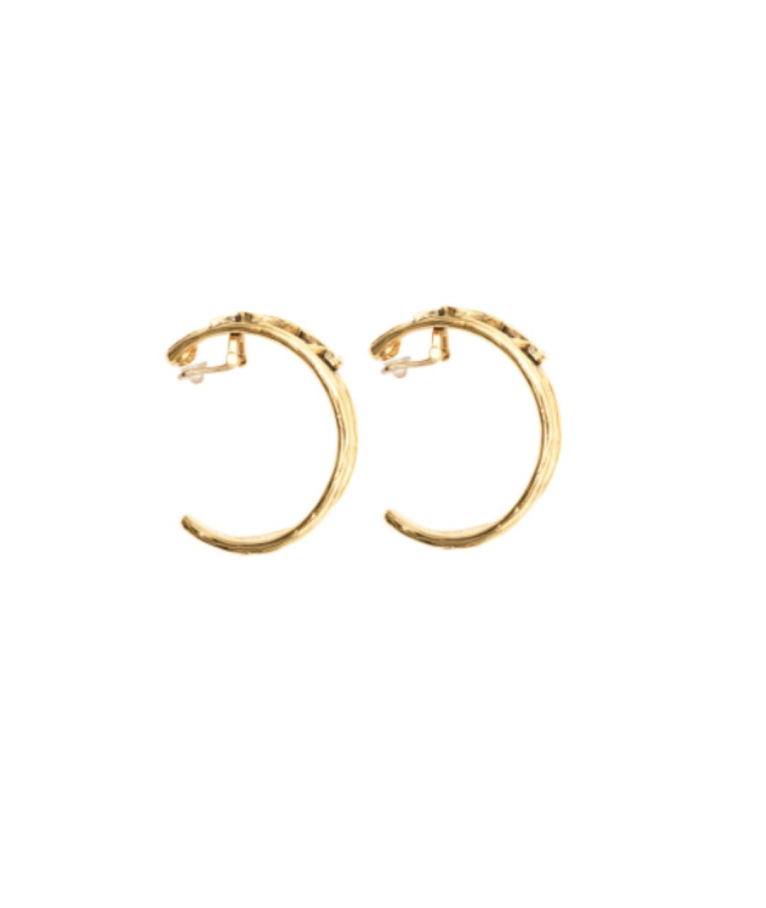 SAINT LAURENT Золотые металлические клипсы, фото 3