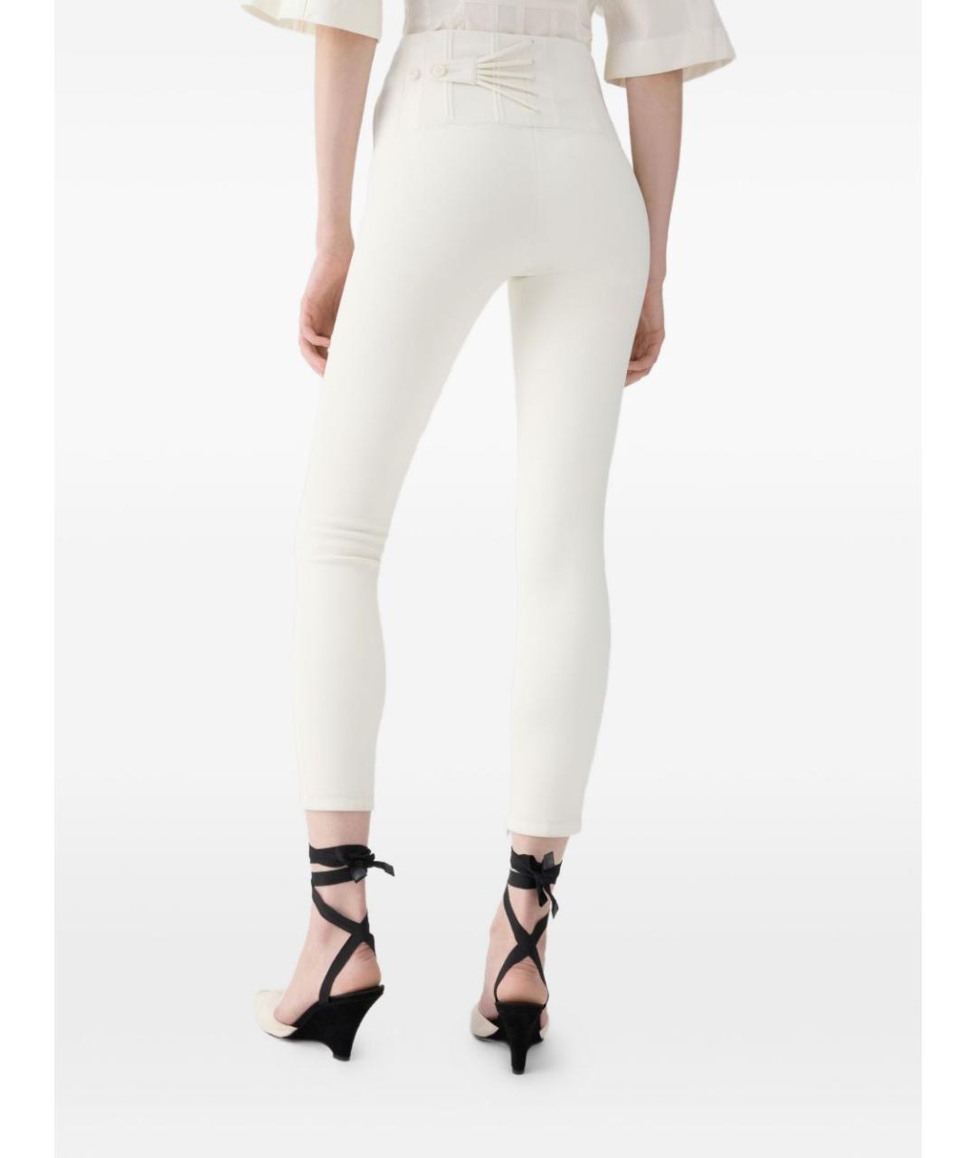 JACQUEMUS Белые шерстяные брюки узкие, фото 3