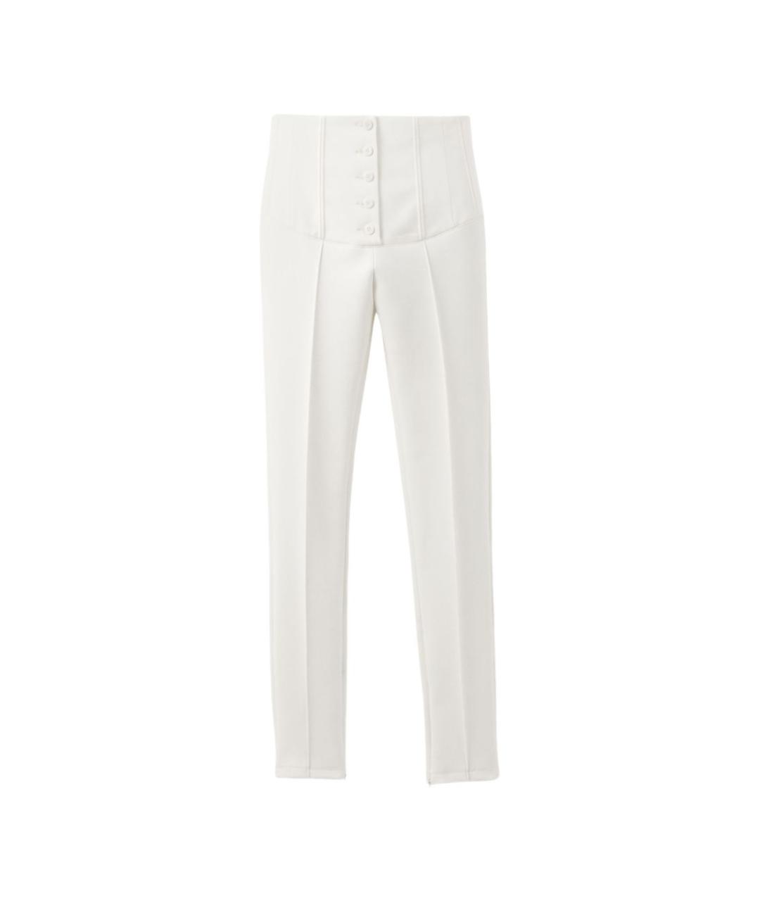 JACQUEMUS Белые шерстяные брюки узкие, фото 1