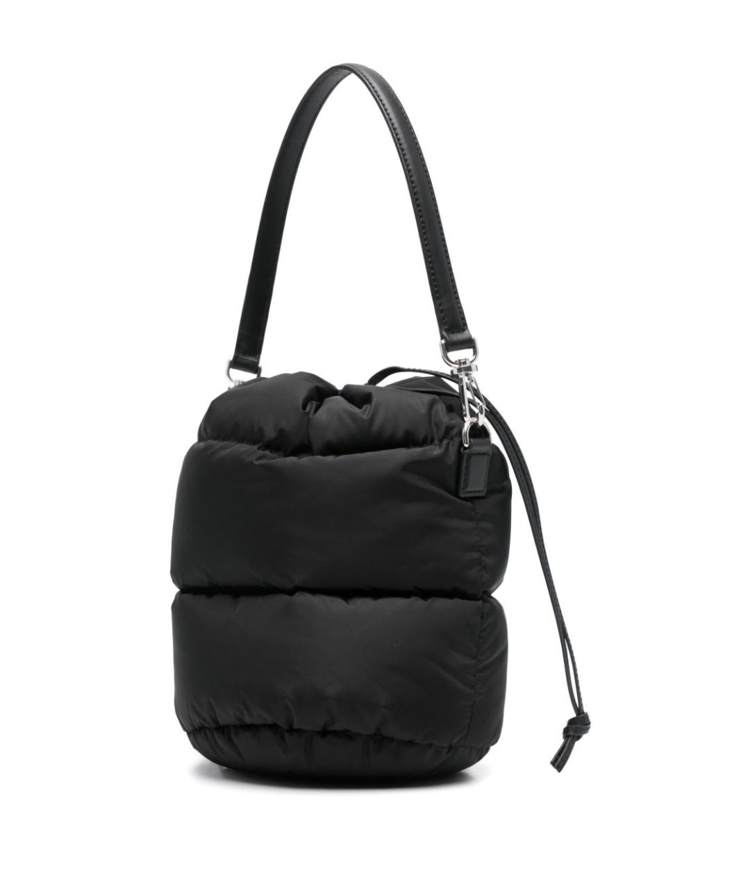 MONCLER Черная синтетическая сумка с короткими ручками, фото 4