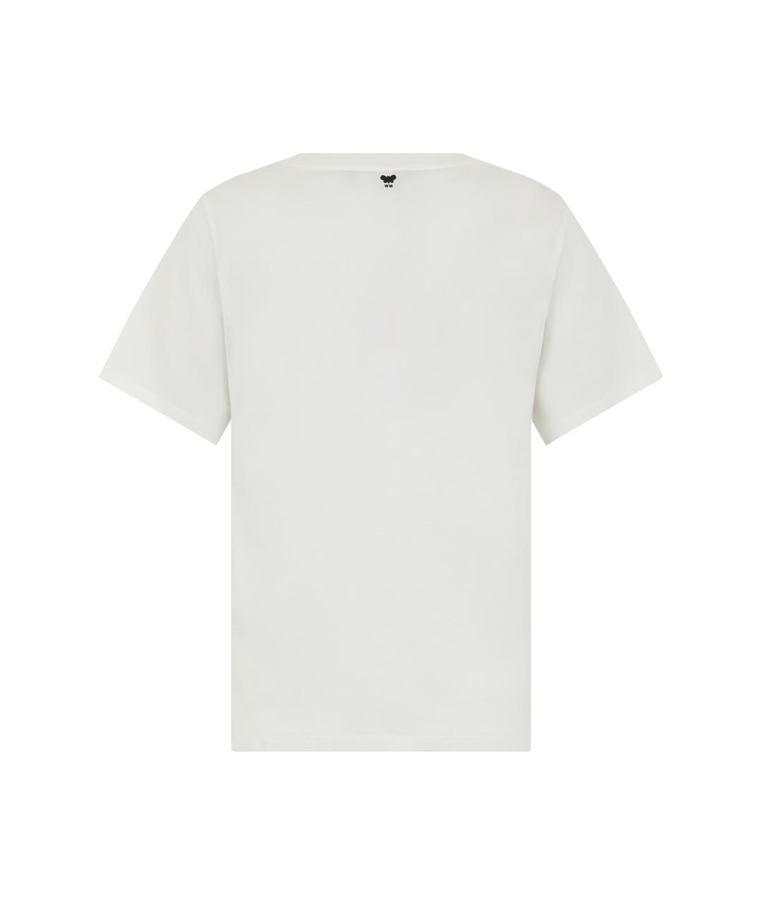 WEEKEND MAX MARA Белая хлопковая футболка, фото 2