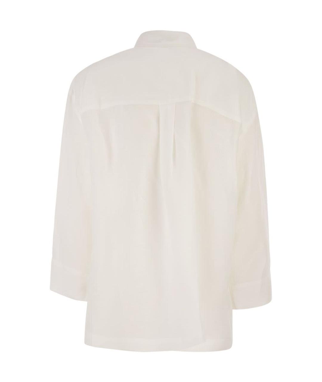 'S MAX MARA Белая льняная рубашка, фото 2