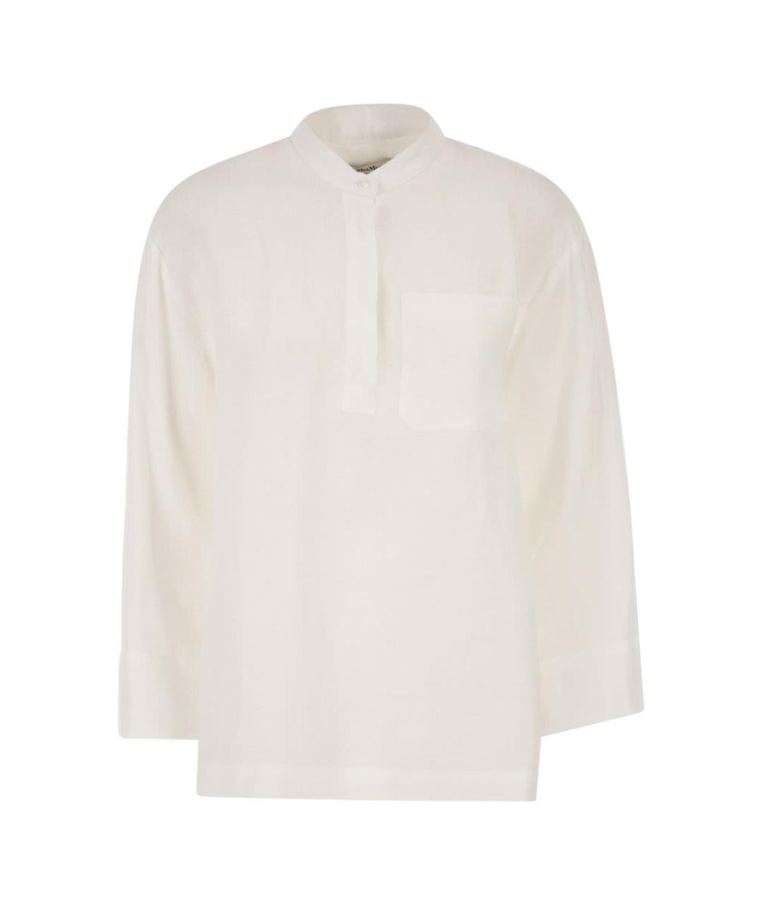 'S MAX MARA Белая льняная рубашка, фото 1