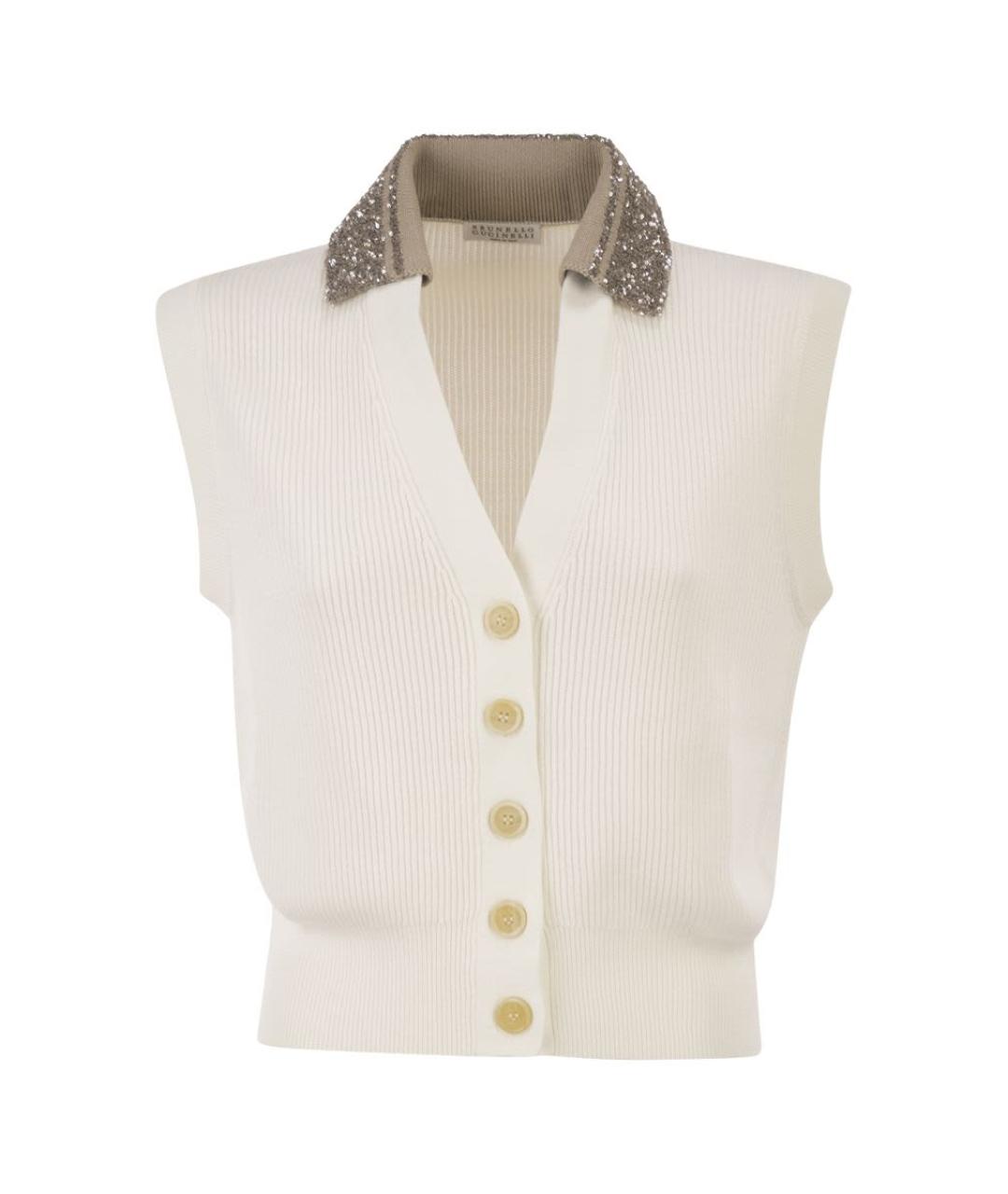 BRUNELLO CUCINELLI Бежевая хлопковая жилетка, фото 1