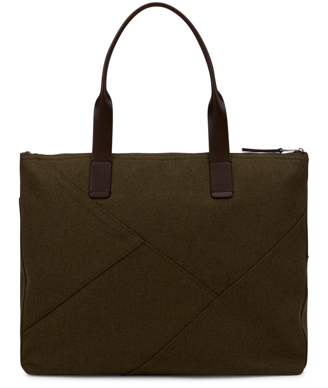 DOLCE&GABBANA Зеленая хлопковая сумка тоут, фото 4