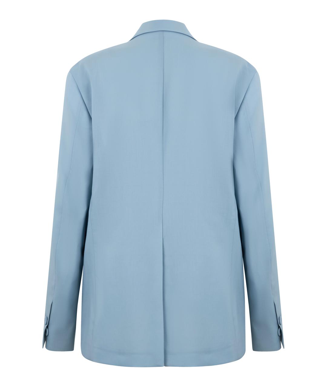 FENDI Голубой шерстяной пиджак, фото 2