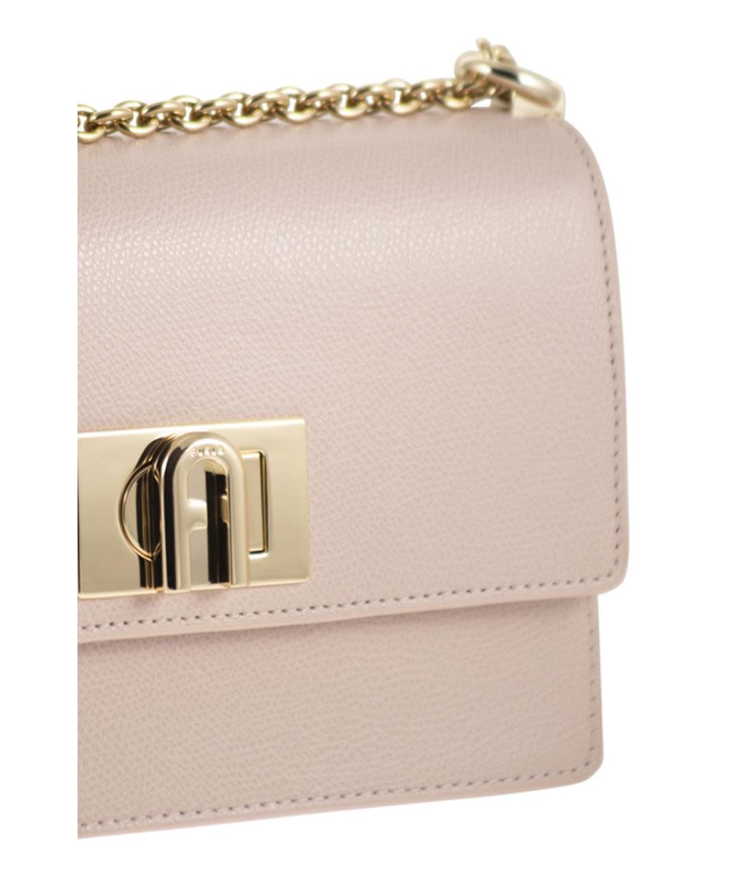 FURLA Розовая кожаная сумка через плечо, фото 5