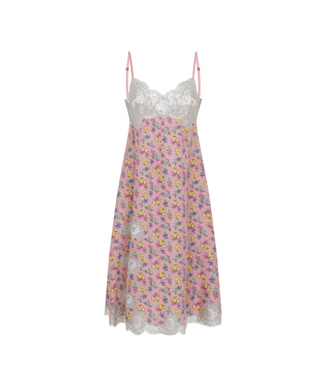 DOLCE&GABBANA Мульти шелковое коктейльное платье, фото 1