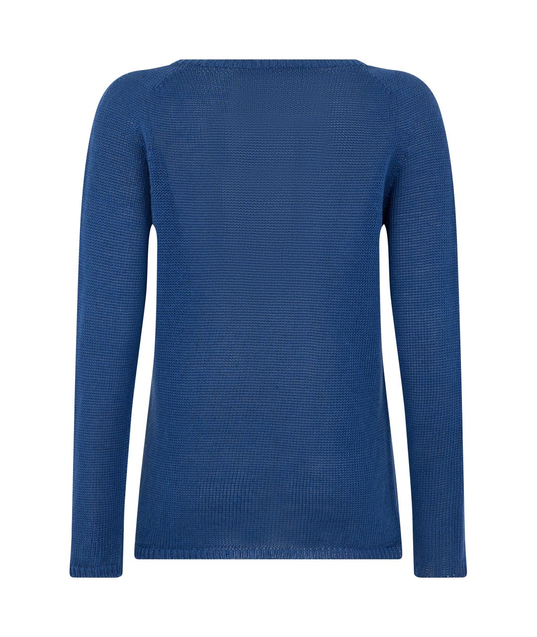 'S MAX MARA Синий льняной джемпер / свитер, фото 2