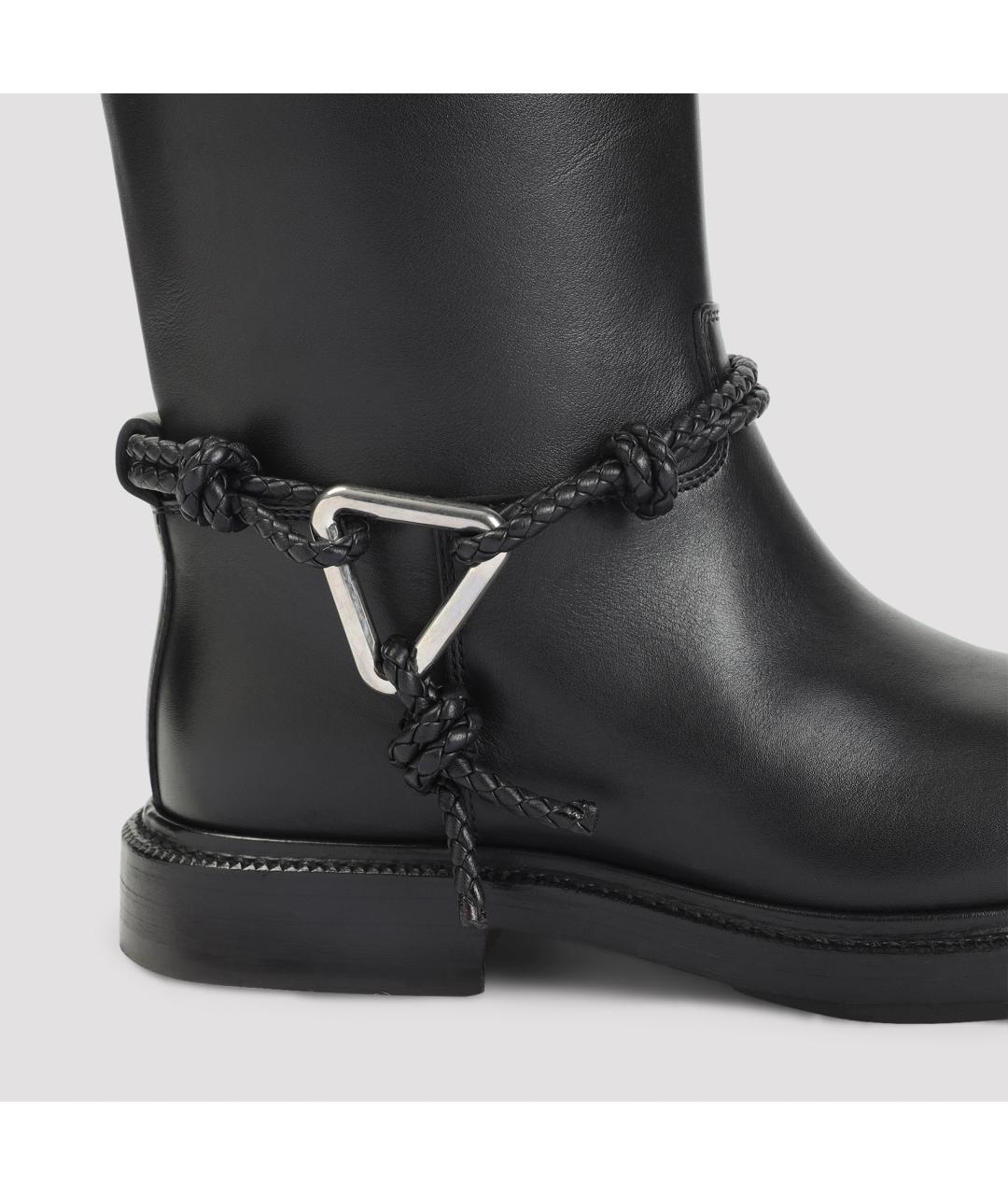 BOTTEGA VENETA Черные кожаные ботинки, фото 5