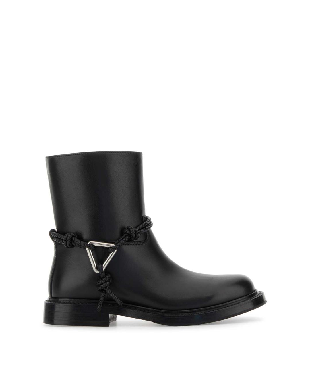BOTTEGA VENETA Черные кожаные ботинки, фото 1
