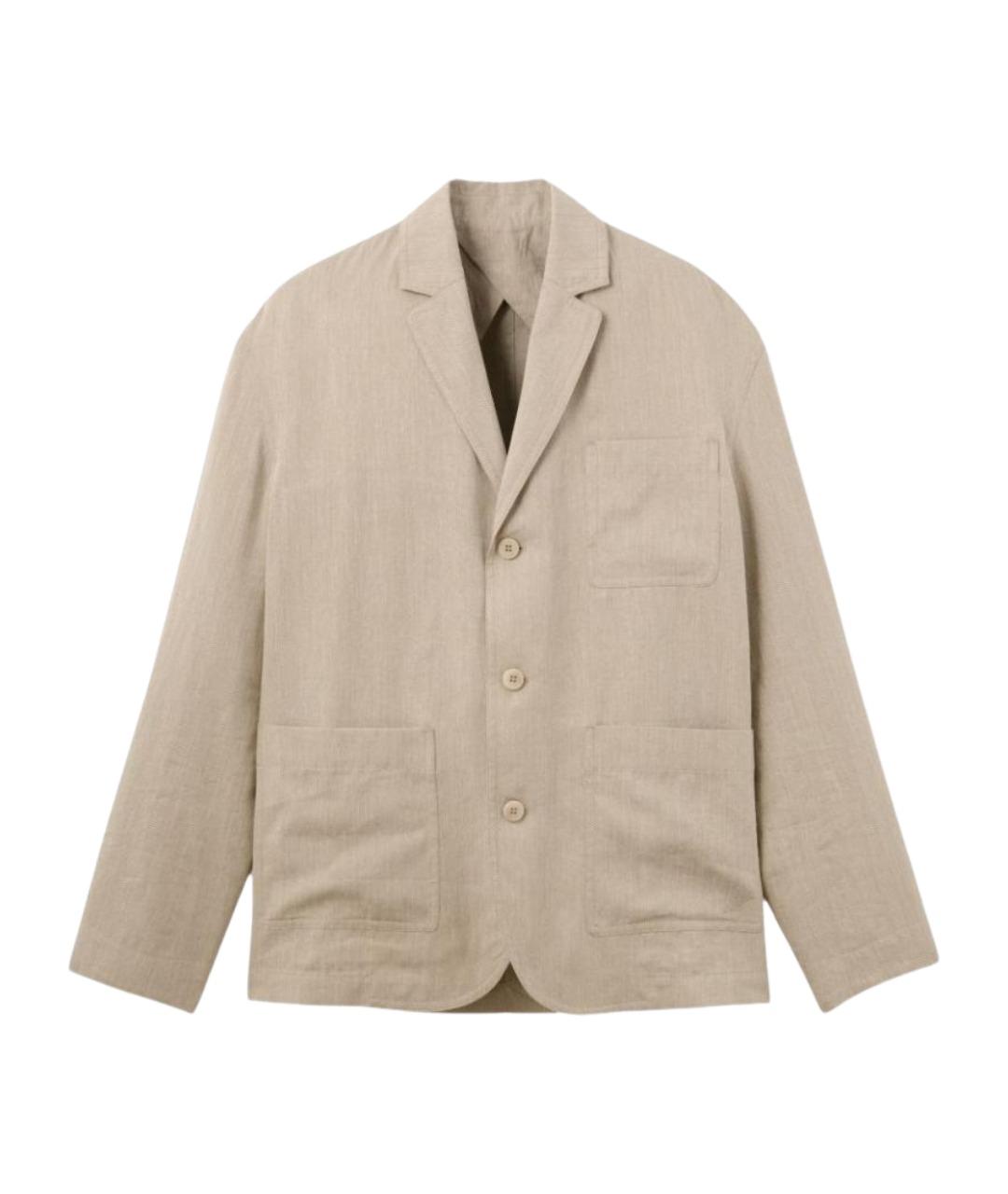 JACQUEMUS Бежевый хлопковый пиджак, фото 1