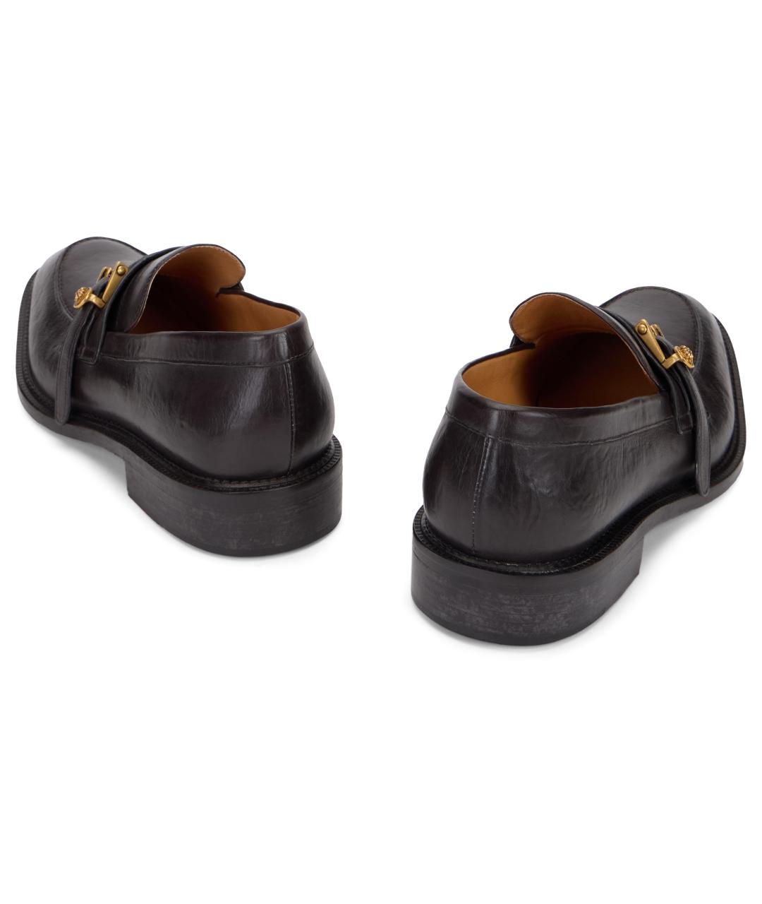 VERSACE Коричневые кожаные лоферы, фото 4