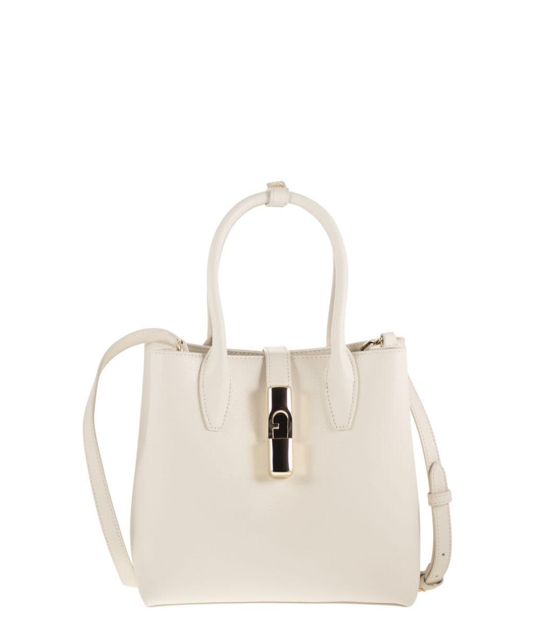 FURLA Бежевая кожаная сумка через плечо, фото 1