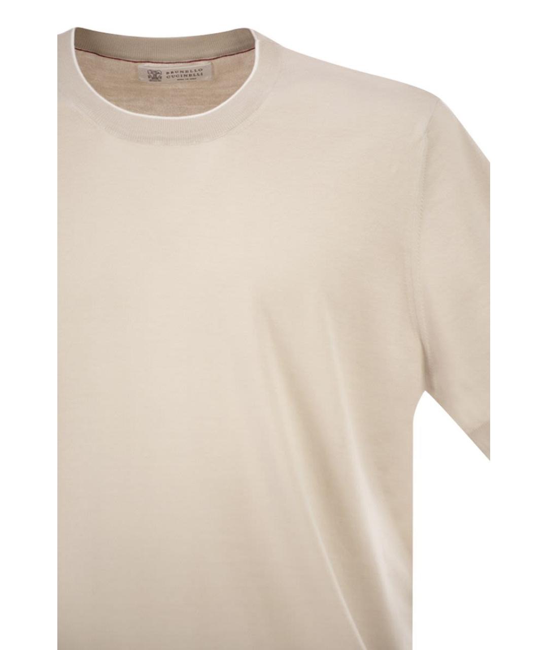 BRUNELLO CUCINELLI Бежевый хлопковый джемпер / свитер, фото 4