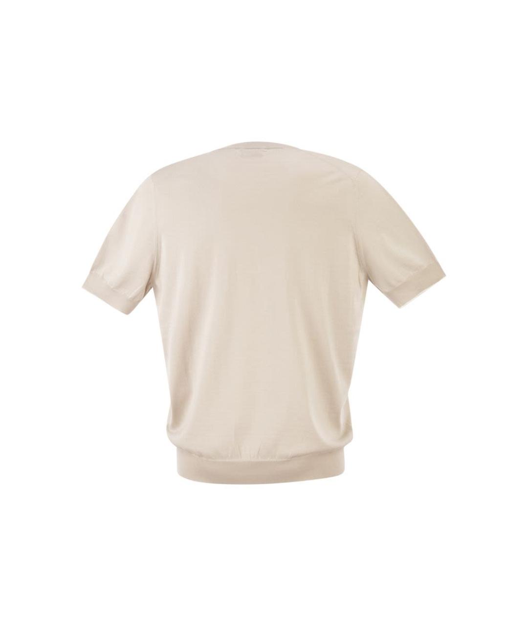 BRUNELLO CUCINELLI Бежевый хлопковый джемпер / свитер, фото 2