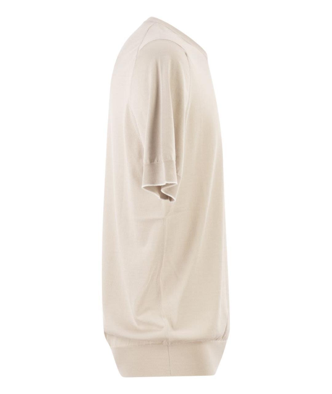 BRUNELLO CUCINELLI Бежевый хлопковый джемпер / свитер, фото 3