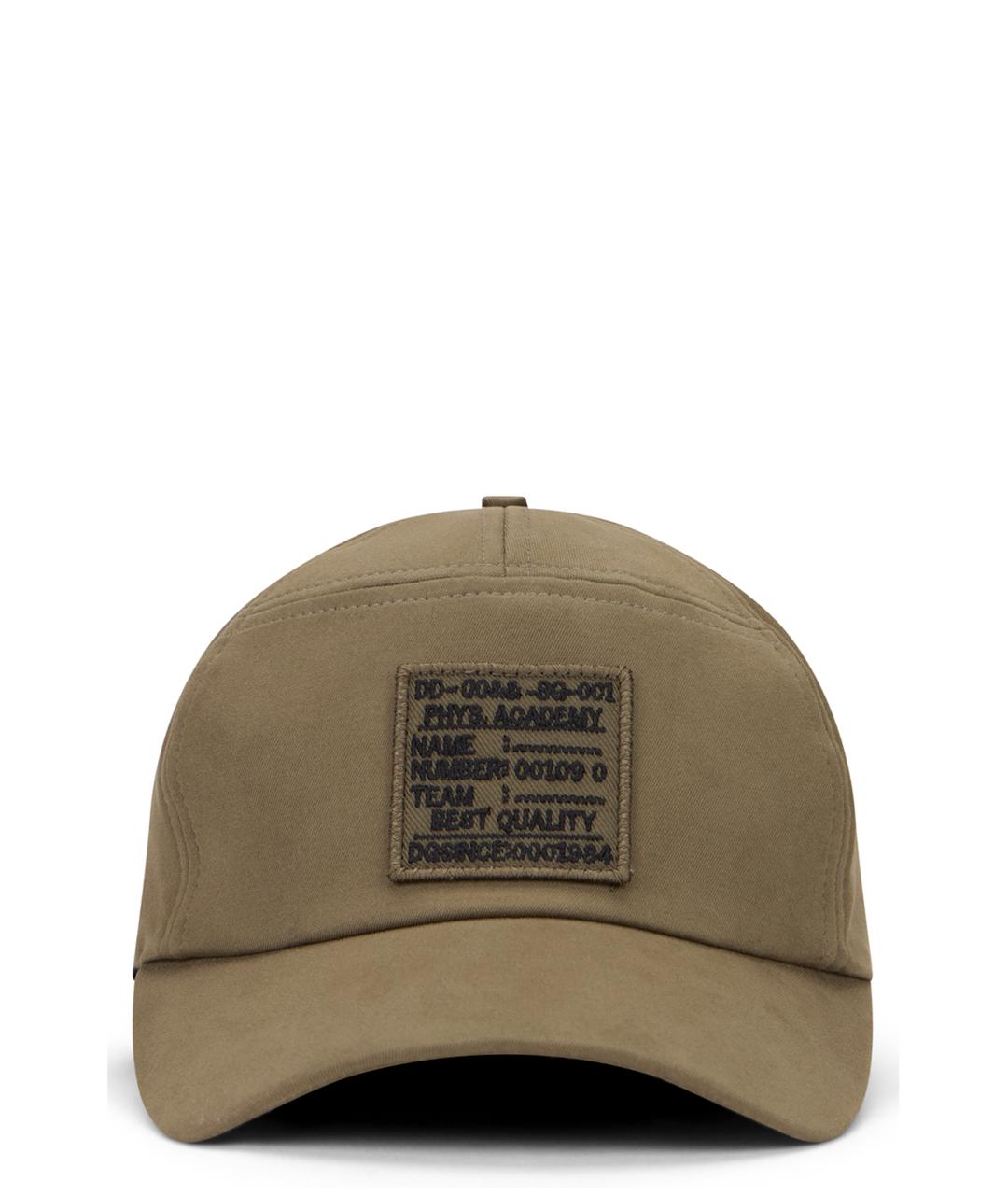 DOLCE&GABBANA Хаки хлопковая кепка/бейсболка, фото 1