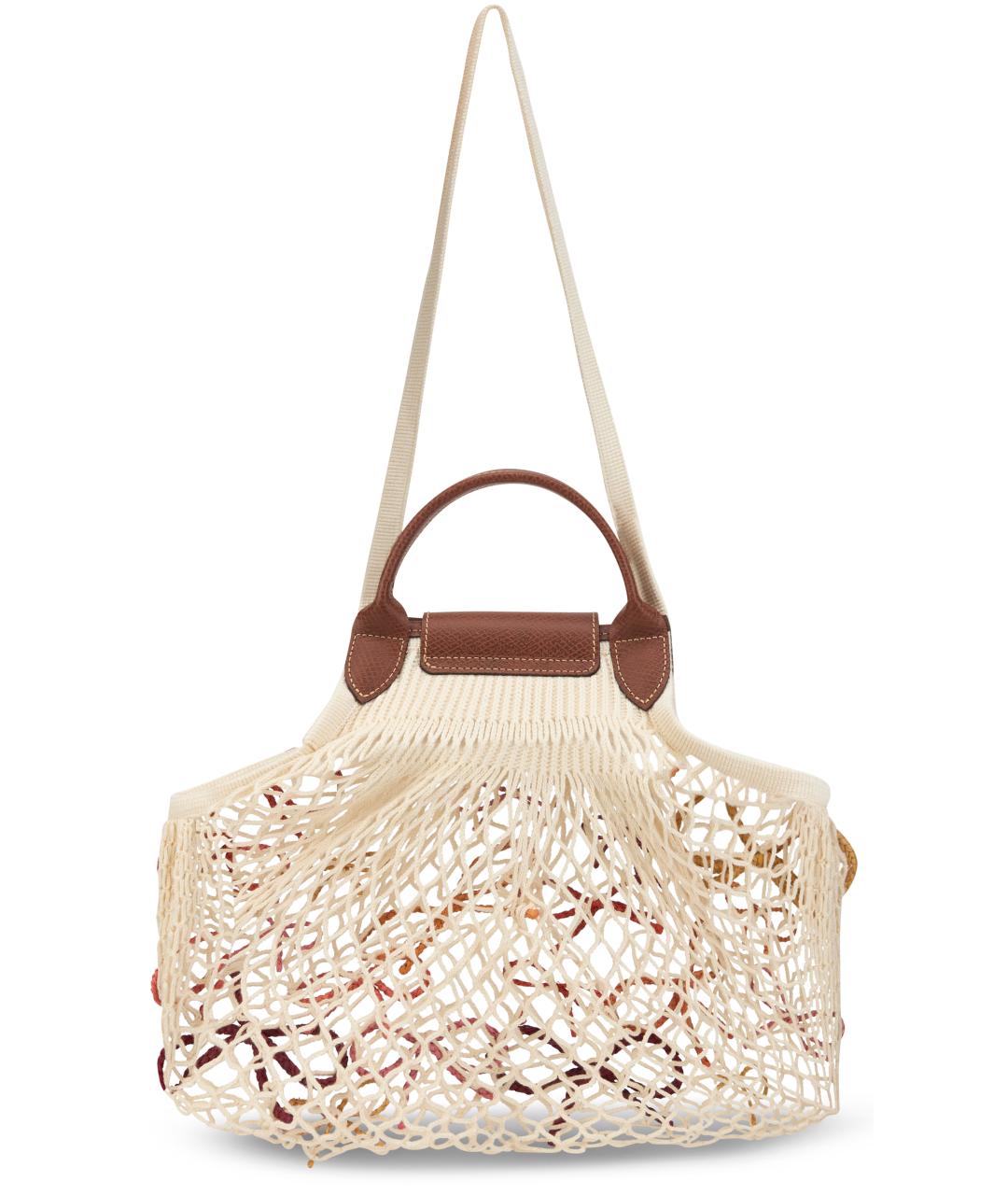 LONGCHAMP Бежевая хлопковая сумка через плечо, фото 4