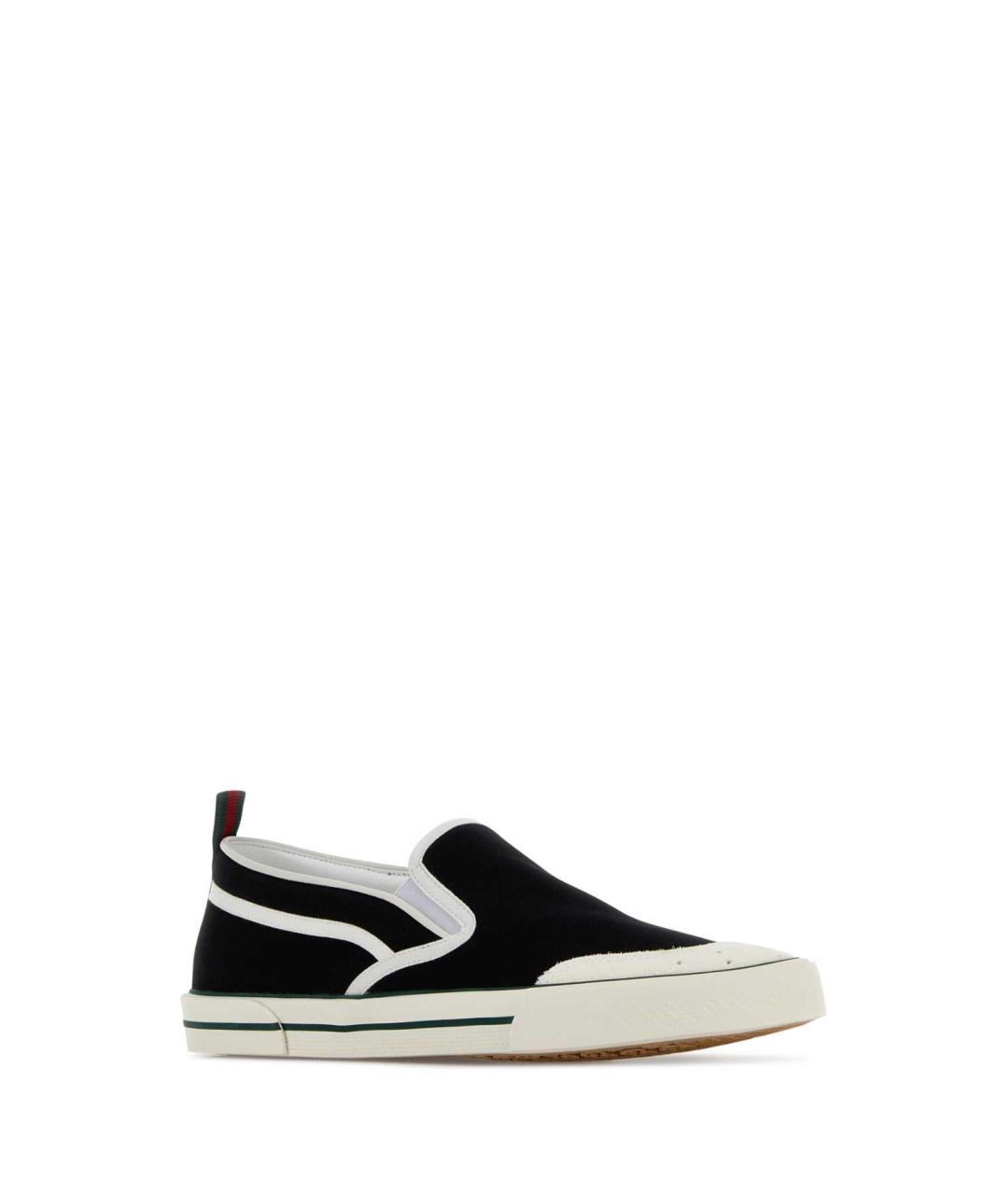 GUCCI Черные текстильные слипоны, фото 2