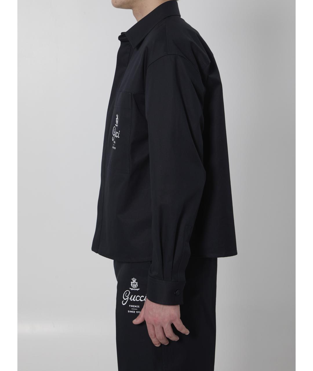 GUCCI Темно-синяя хлопковая куртка, фото 3
