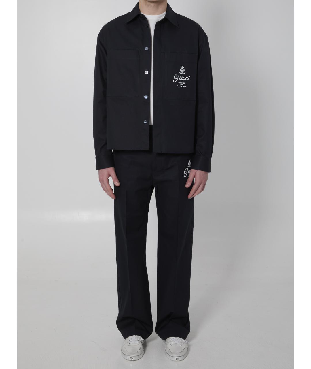 GUCCI Темно-синяя хлопковая куртка, фото 5