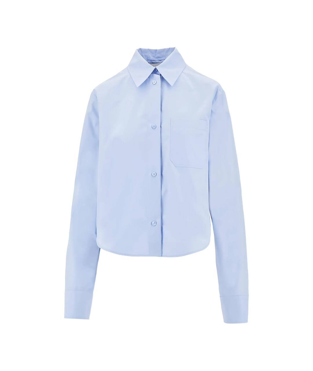 MAX MARA Голубая хлопковая рубашка, фото 1