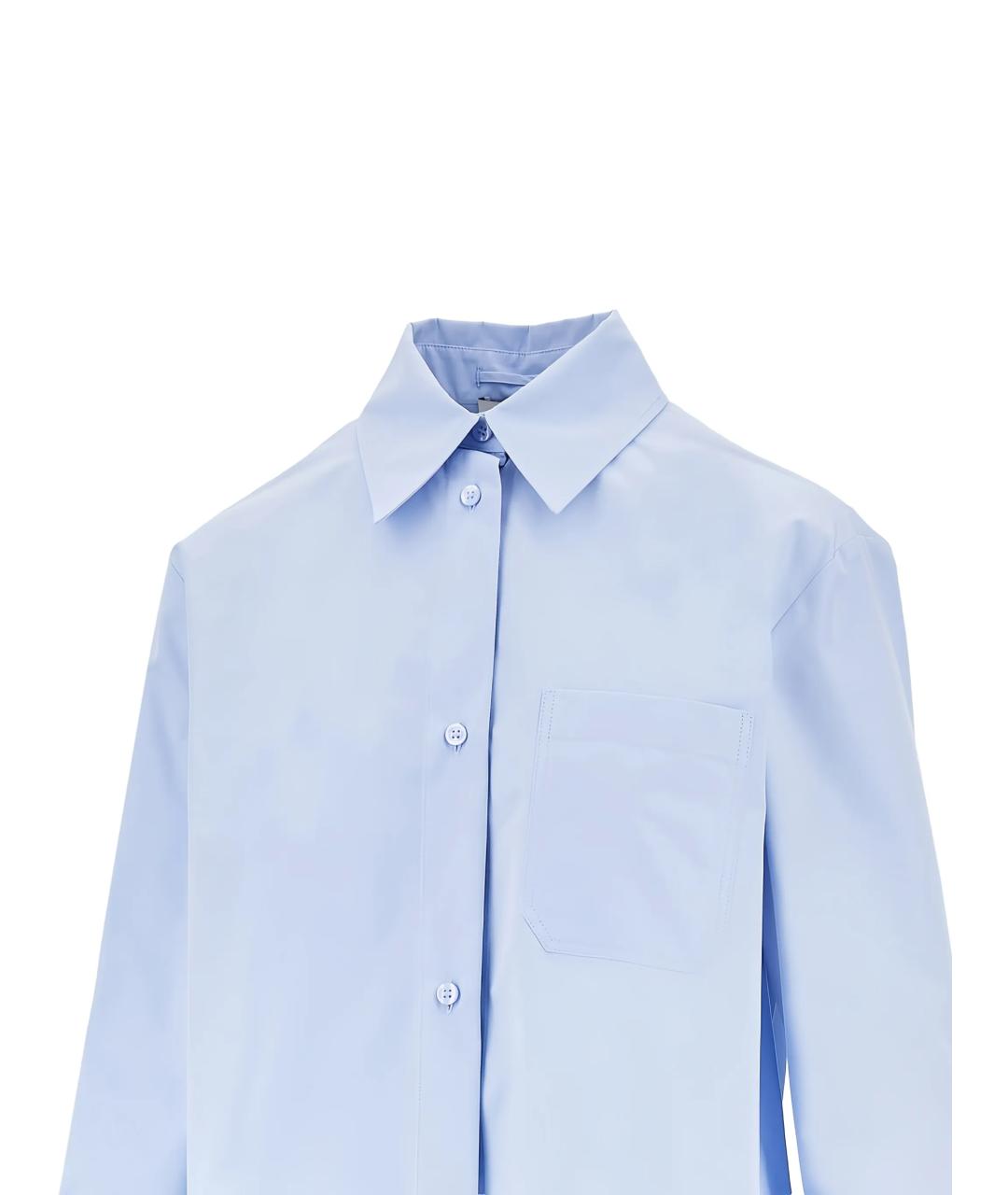 MAX MARA Голубая хлопковая рубашка, фото 2