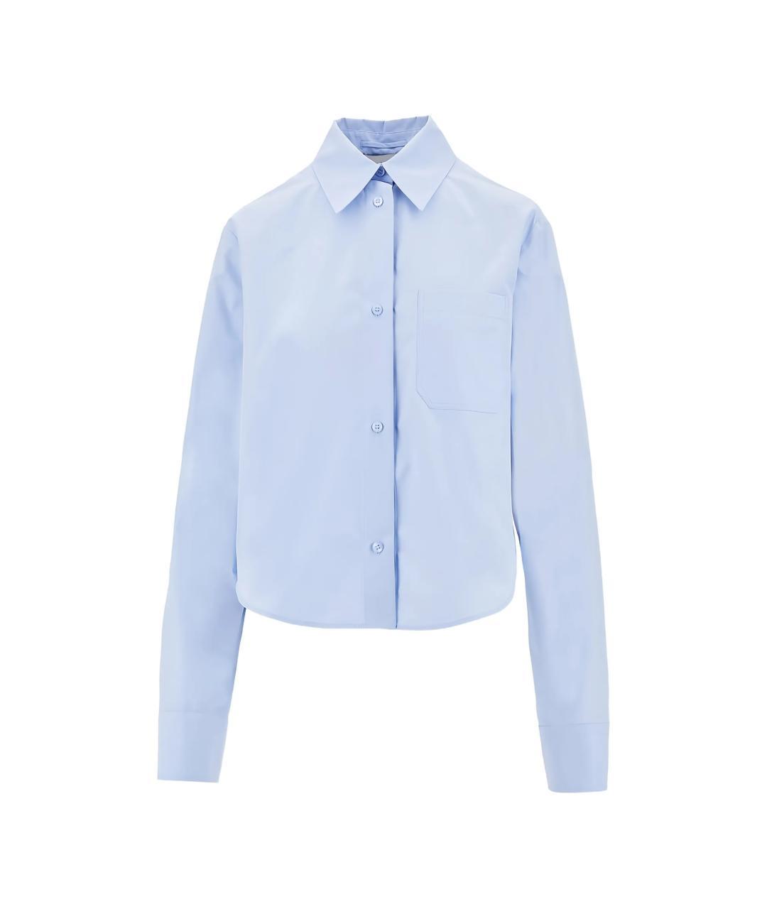 MAX MARA Голубая хлопковая рубашка, фото 3
