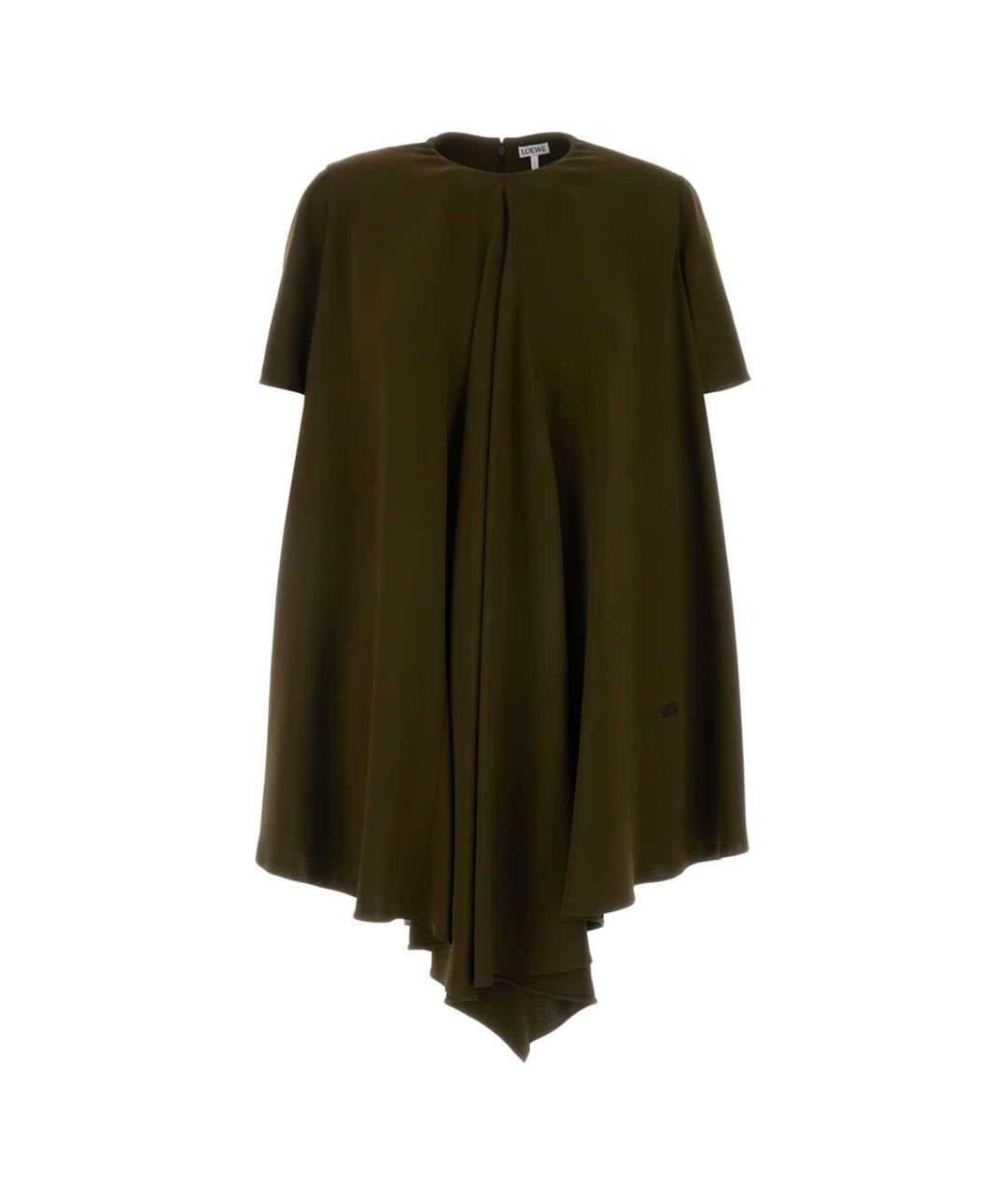 LOEWE Зеленые вискозное повседневное платье, фото 1