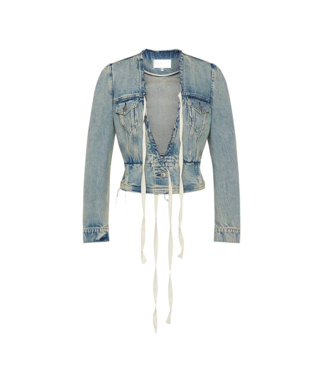 MAISON MARGIELA Голубой хлопковый жакет/пиджак, фото 1