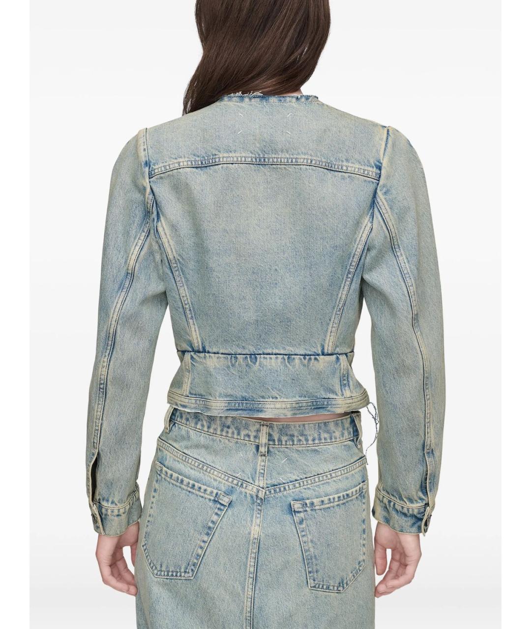 MAISON MARGIELA Голубой хлопковый жакет/пиджак, фото 3