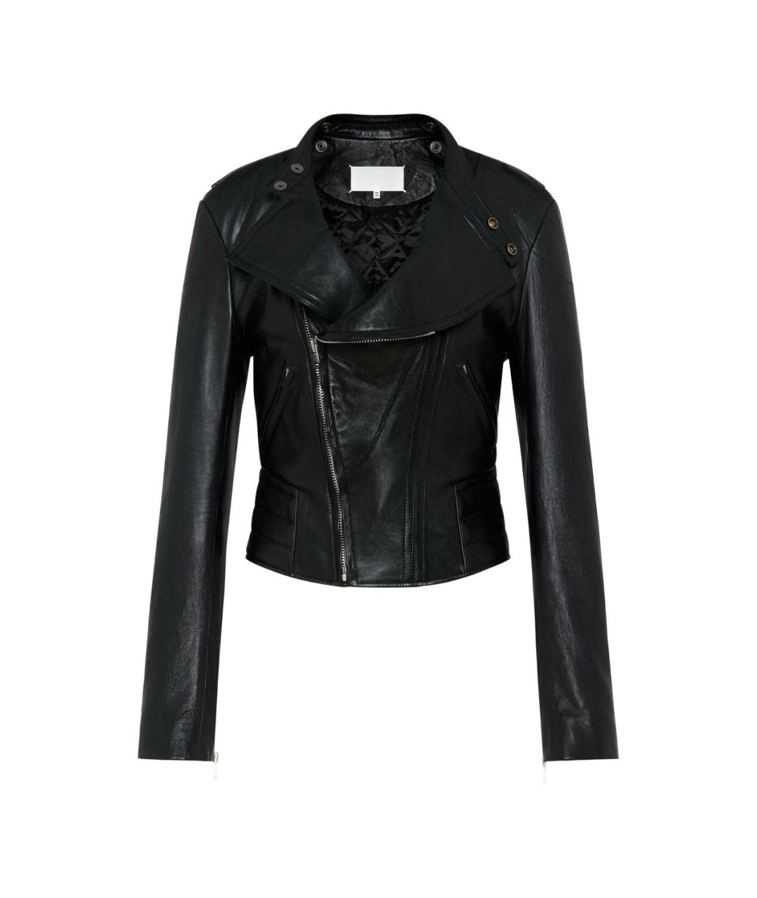 MAISON MARGIELA Черная кожаная куртка, фото 1