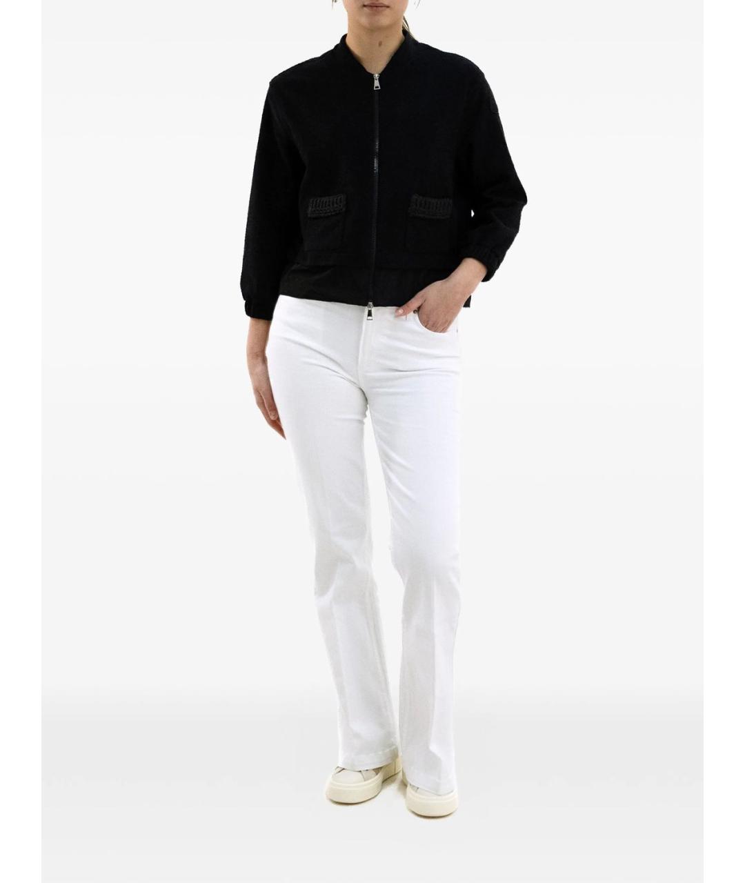 MONCLER Темно-синяя полиэстеровая куртка, фото 2