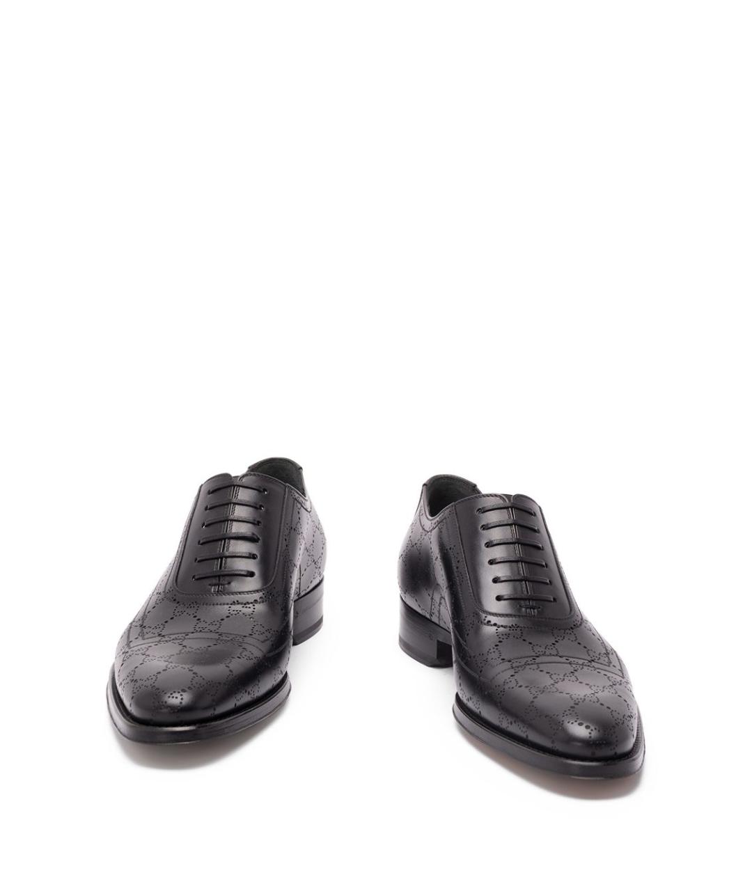 GUCCI Черные кожаные туфли, фото 4