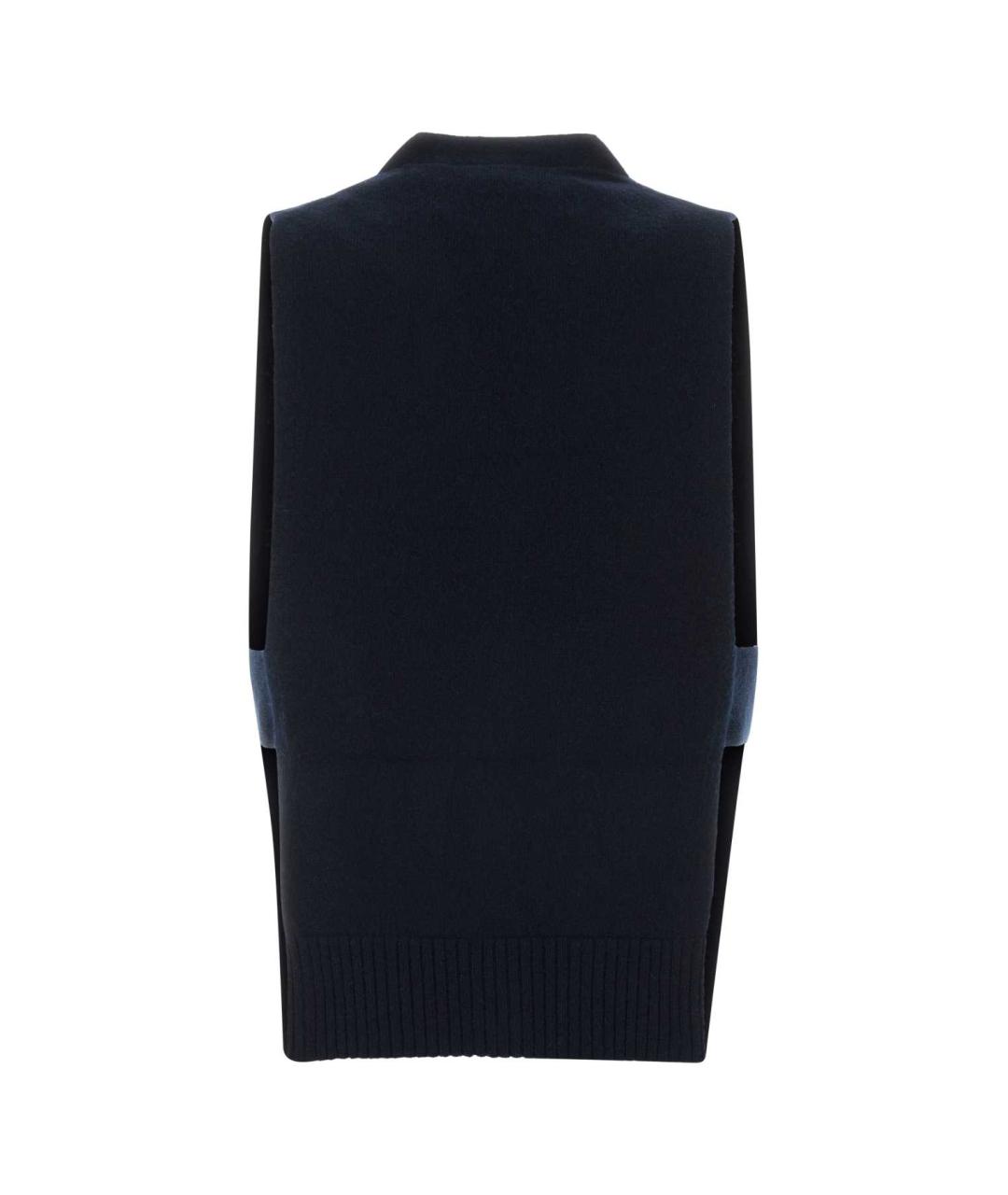 MIU MIU Темно-синий кашемировый жилет, фото 2