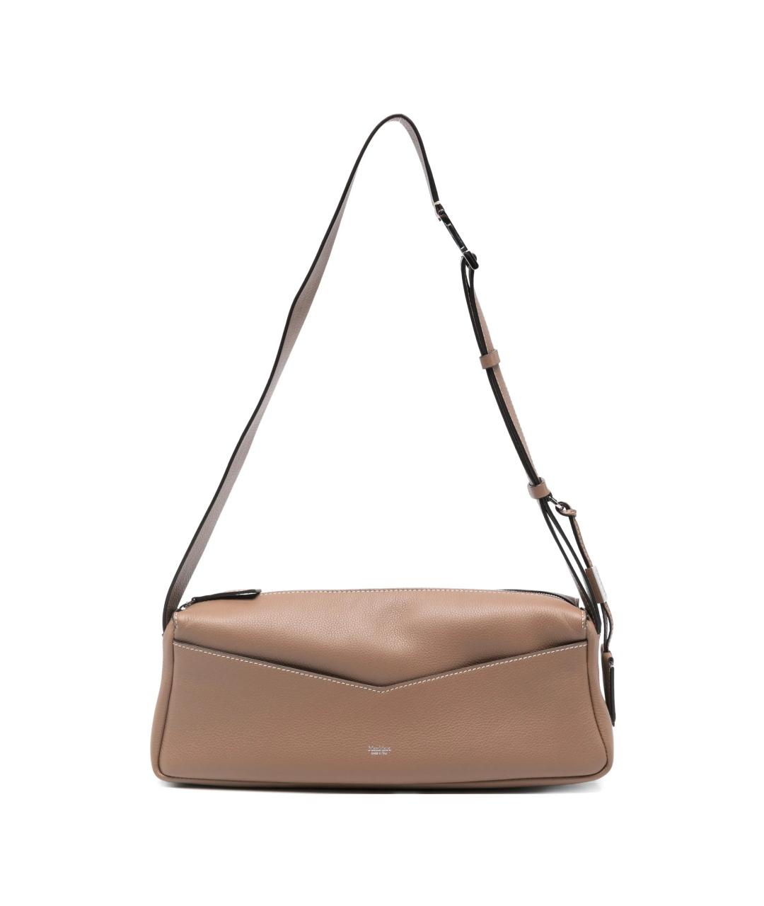 MAX MARA Бежевая кожаная сумка через плечо, фото 1