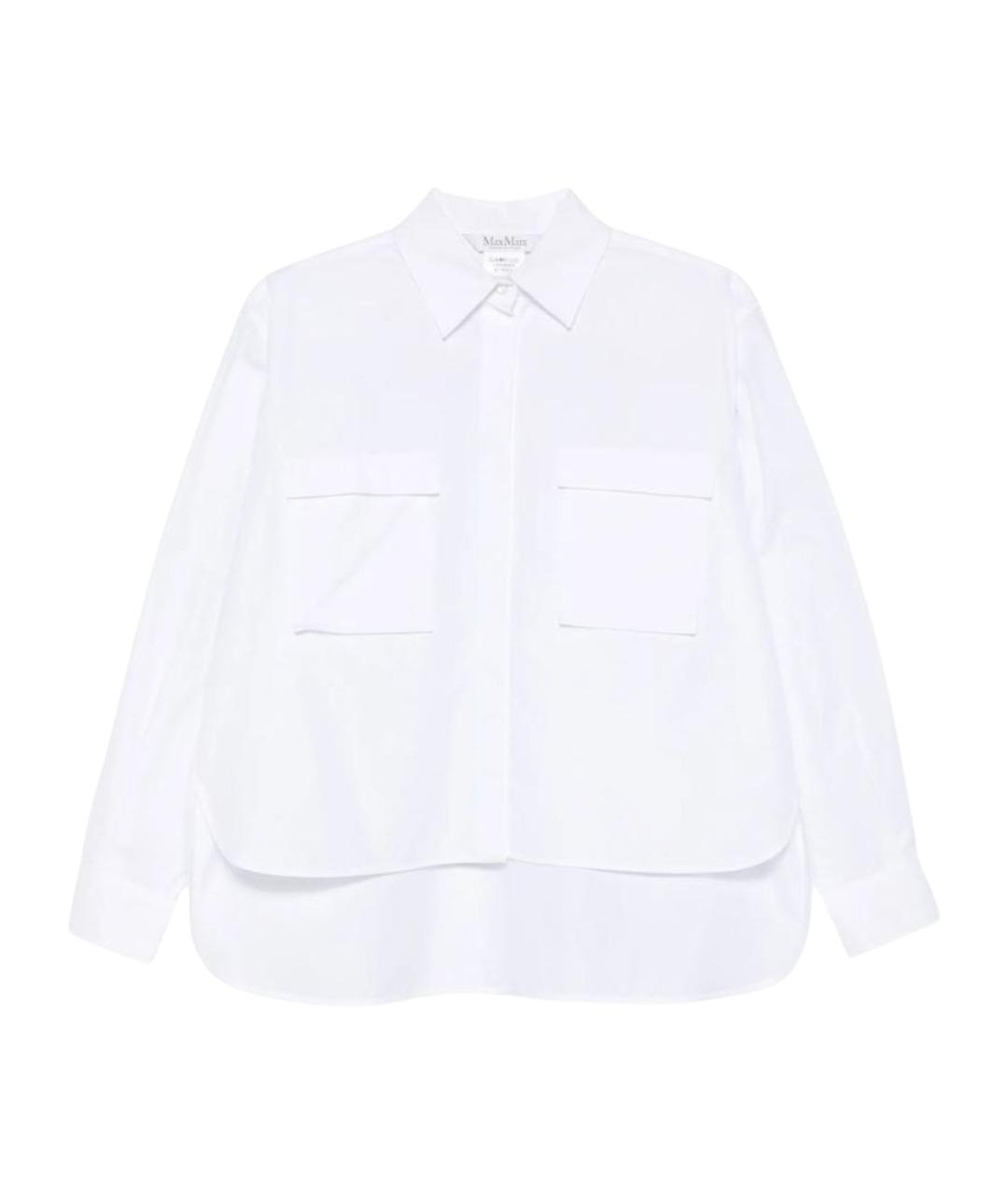 MAX MARA Белая хлопковая рубашка, фото 1