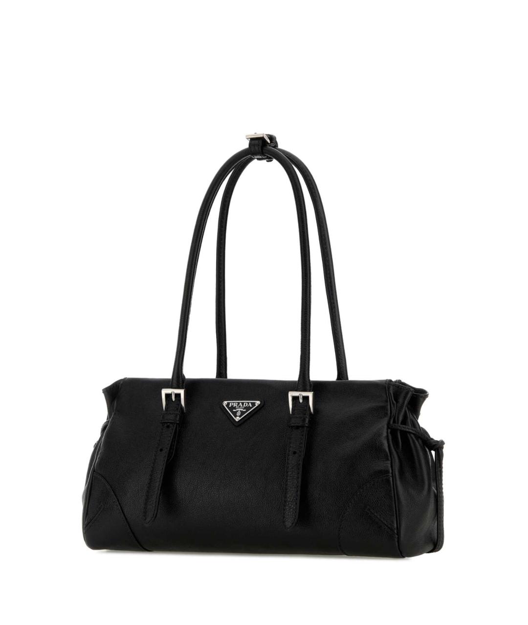 PRADA Черная кожаная сумка тоут, фото 2