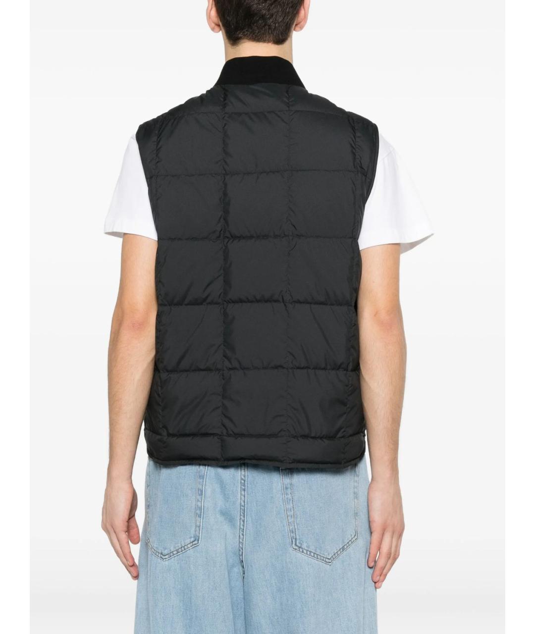MONCLER Черный полиэстеровый жилет, фото 2