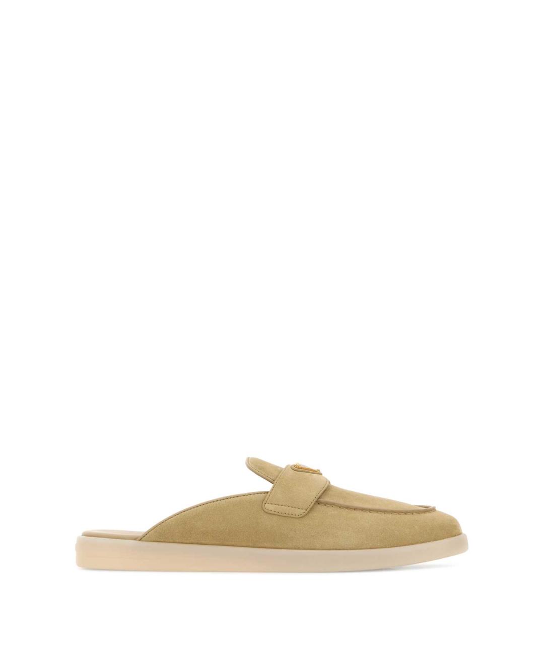 PRADA Бежевые замшевые сандалии, фото 1