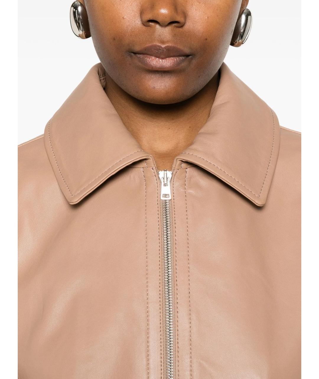 YVES SALOMON Бежевая кожаная куртка, фото 5