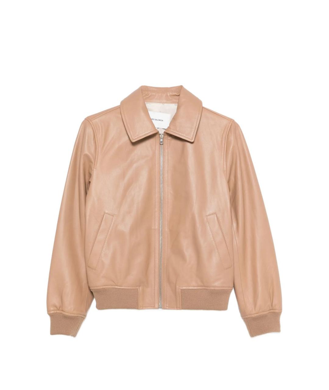 YVES SALOMON Бежевая кожаная куртка, фото 1