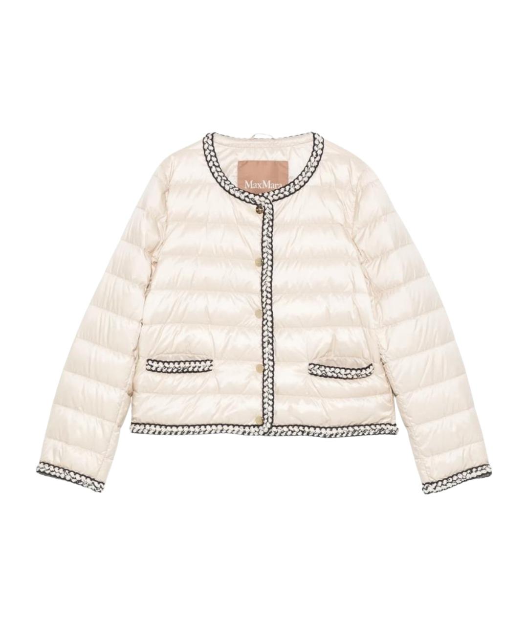 MAX MARA Бежевая полиэстеровая куртка, фото 1